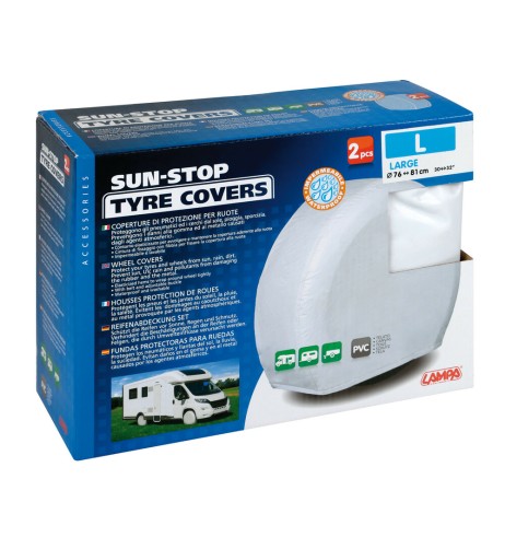 Coppia di coperture di protezione per ruote Tg L 76 81cm