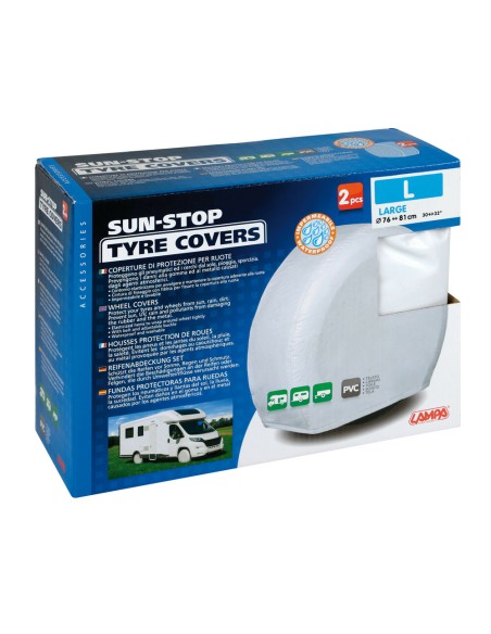 Coppia di coperture di protezione per ruote Tg L 76 81cm