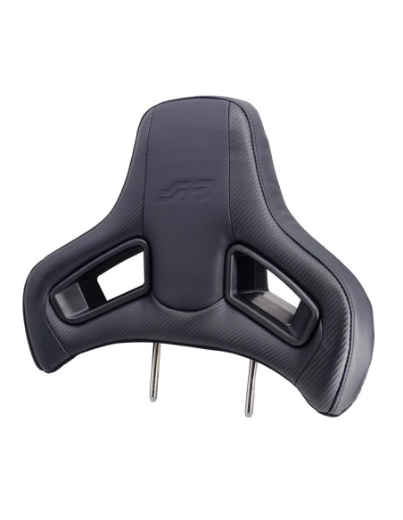 Poggiatesta universale in pelle per sedile auto carbon look Simoni Racing