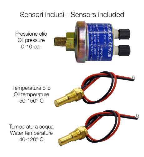Strumento combinato 4 in 1 3 3 pressione e temperatura olio acqua e voltm