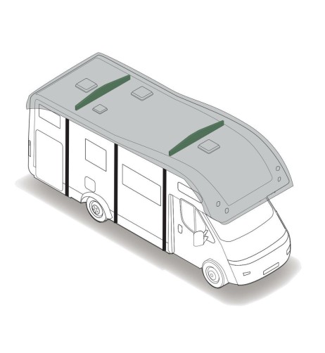 2pz Distanziatori da tetto per fissaggio teloni copricamper e caravan