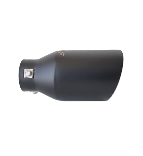 Terminale scarico universale inox nero singolo 38 63mm TRX 106N