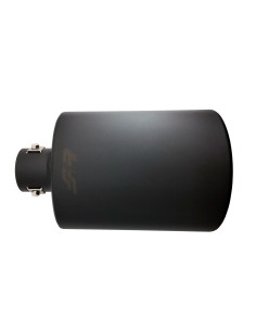 Terminale scarico universale inox nero singolo 37 54mm TRX 33N 2