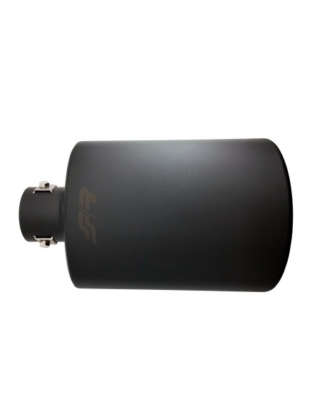 Terminale scarico universale inox nero singolo 37 54mm TRX 33N