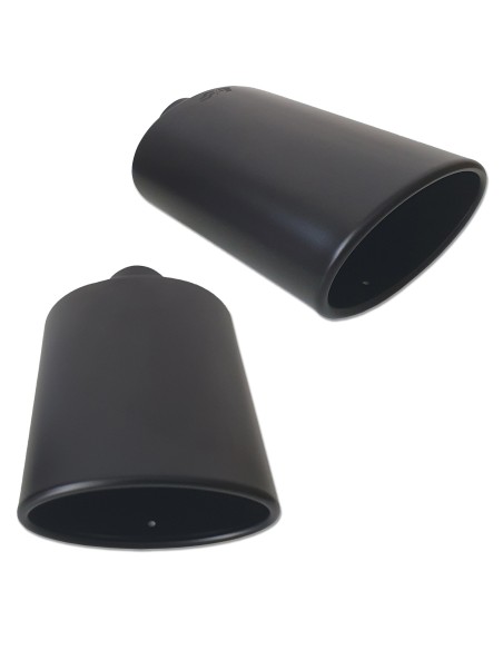 Terminale scarico universale inox nero singolo 37 54mm TRX 33N
