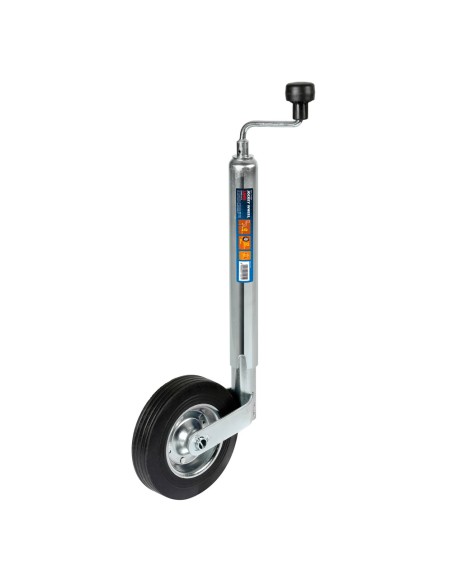 Servotimone per rimorchi e roulotte ruota 200mm estensione 490 750mm