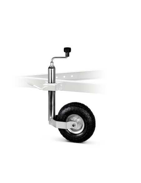 Servotimone per rimorchi e roulotte ruota 260mm estensione 490 750mm