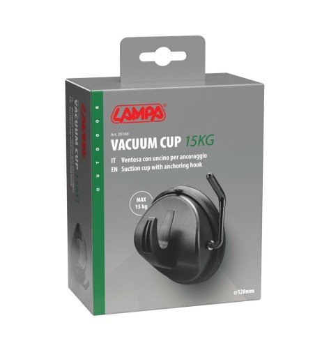 Ventosa con uncino per ancoraggio 120mm 15kg