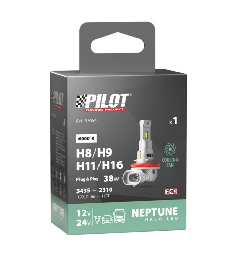 Lampada conversione a LED Halo Neptune Series H8 H9 H11 H16 38W