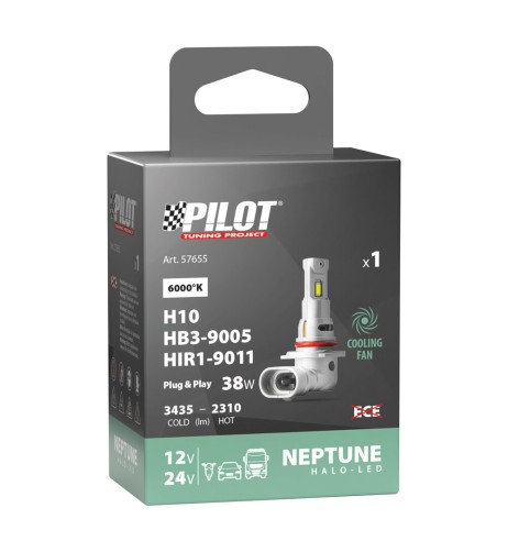 Lampada conversione a LED Halo Neptune Series H10 HB3 HIR1 38W