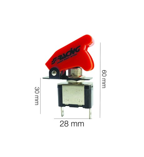 Interruttore Aeronautico Simoni Racing Baby Go Red