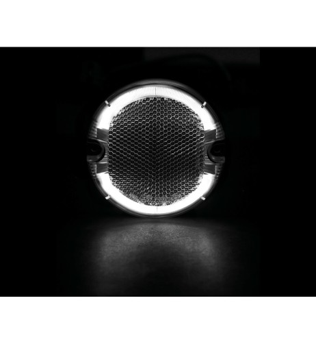 Luce ingombro perimetrale tonda 4 Led 12 24V Bianco