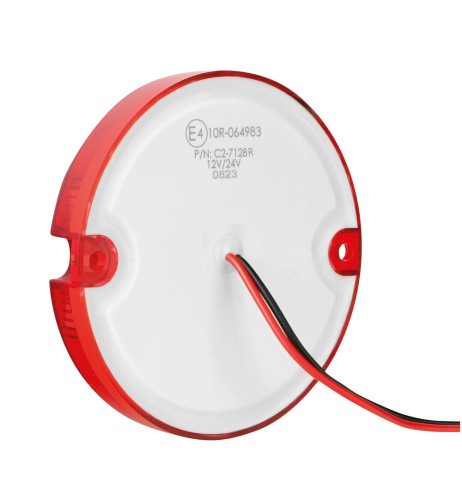 Luce ingombro perimetrale tonda 4 Led 12 24V Rosso