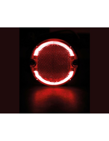 Luce ingombro perimetrale tonda 4 Led 12 24V Rosso