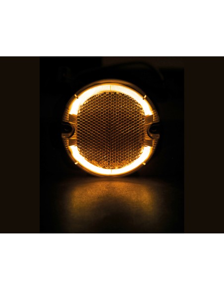 Luce ingombro perimetrale tonda 4 Led 12 24V Arancio