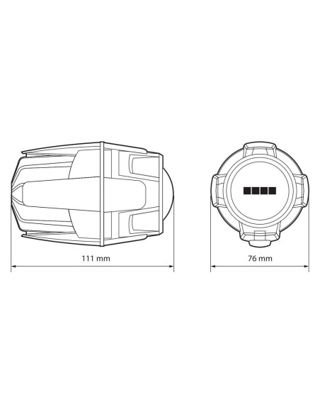 Kit 2 faretti Fog X1 ausiliari omologati fendinebbia a Led 12V 20W