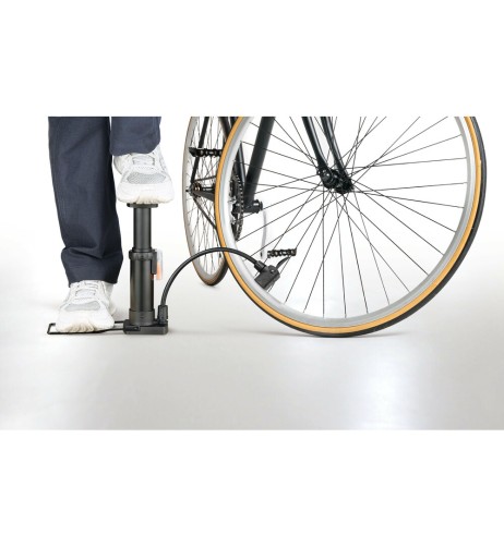 Pompa a piede per bici portatile compatta