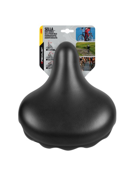 Sella bicicletta city relax doppia molla S7 280x245mm nero
