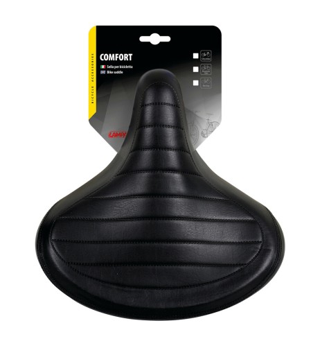 Sella bicicletta city relax doppia molla S13 260x255mm nero