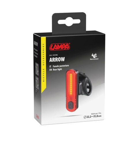 Fanale posteriore Bici a Led ricaricabile USB Arrow