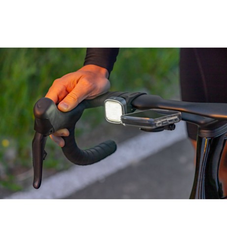 Kit fanale anteriore e posteriore Bici Square Led ricaricabili USB
