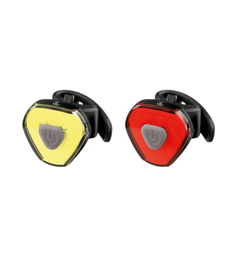 Kit fanale anteriore e posteriore Bici Diamond Led ricaricabili USB
