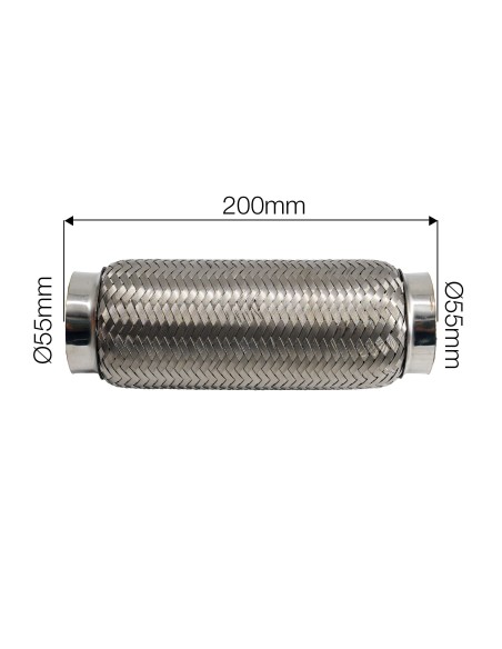 Raccordo flessibile in maglia di acciaio inox per sistemi di scarico diam