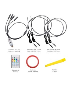 Atmosphere kit fibra ottica RGB interni con controllo app 110cm 75cm 2