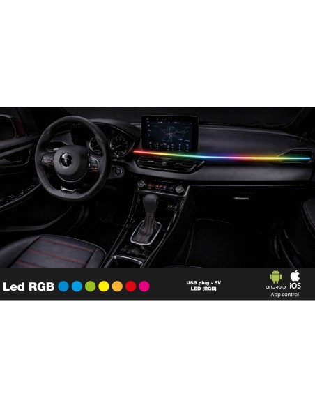 Atmosphere kit fibra ottica RGB interni con controllo app 110cm