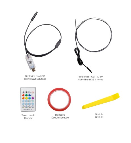 Atmosphere kit fibra ottica RGB interni con controllo app 110cm