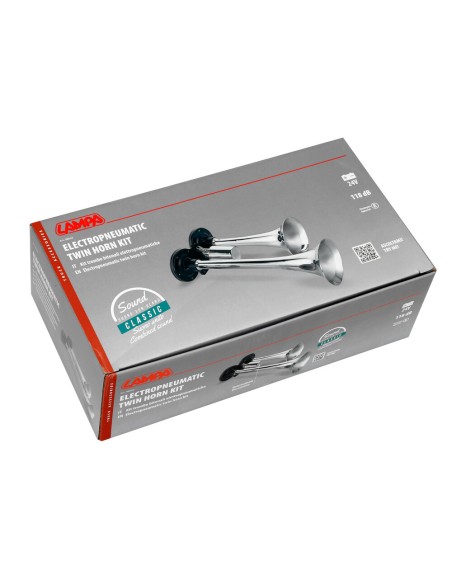 Kit trombe pneumatiche camion furgone 24V 23 30cm 1 suono