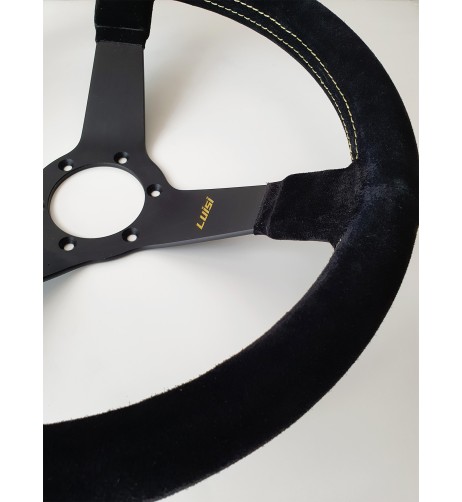 Volante universale Luisi Mirage 350mm in camoscio nero