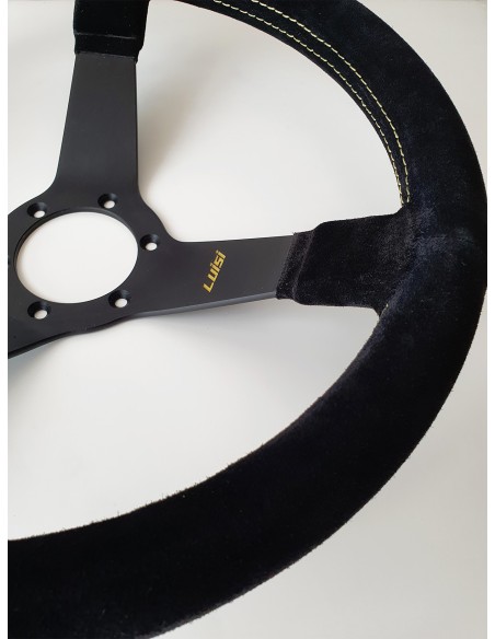 Volante universale Luisi Mirage 350mm in camoscio nero