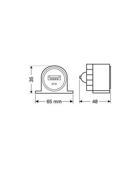 Presa USB esterna 2100mA 12 24V