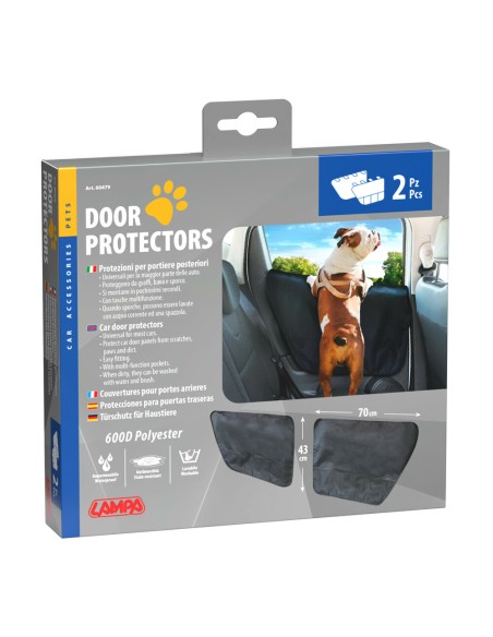 Coppia di protezioni animali per portiere posteriori auto