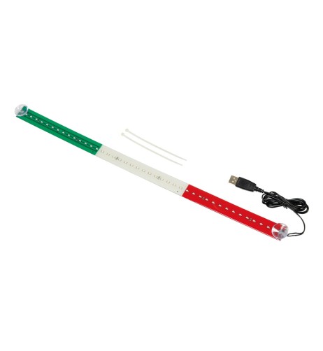 Bandiera luminosa Italia 42 Led USB camion 60cm