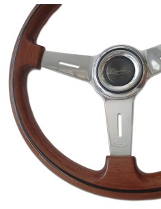 Volante universale vintage Luisi Mugello Classico II 370mm in mogano 2