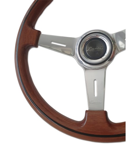 Volante universale vintage Luisi Mugello Classico II 370mm in mogano