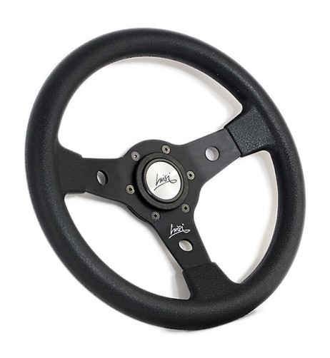 Volante universale Luisi Falcon 31 310mm in tanegum nero con razza nera