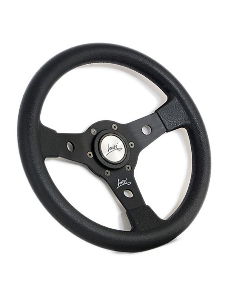 Volante universale Luisi Falcon 31 310mm in tanegum nero con razza nera