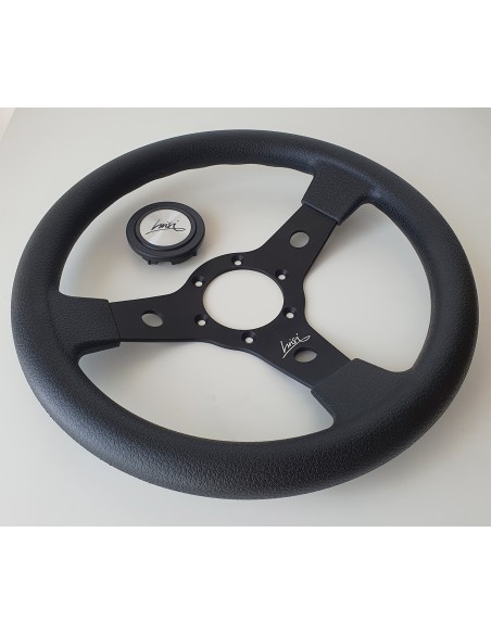 Volante universale Luisi Falcon 31 310mm in tanegum nero con razza nera
