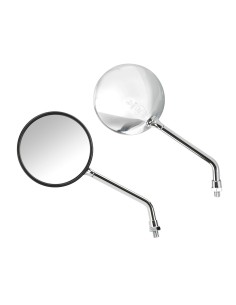 Coppia di specchietti Opal Chrome moto Filettatura destra M10x1 25
