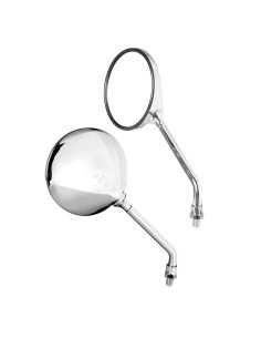 Coppia di specchietti Opal Chrome moto Filettatura destra M10x1 25 2