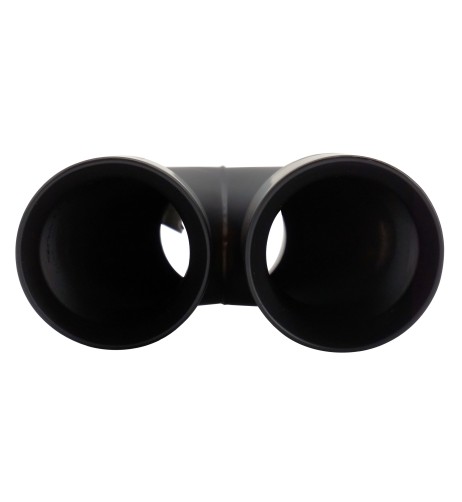 Terminale scarico universale inox nero doppio inclinato disassato 63mm TRX