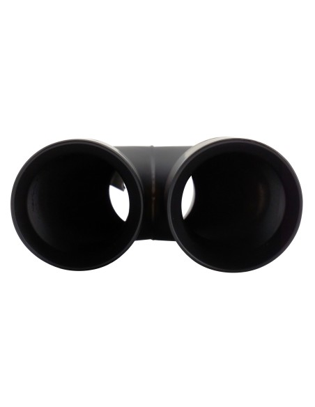 Terminale scarico universale inox nero doppio inclinato disassato 63mm TRX