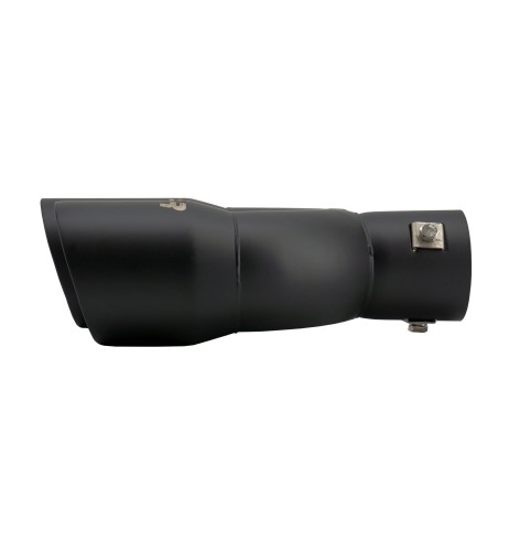 Terminale scarico universale inox nero doppio inclinato disassato 63mm TRX