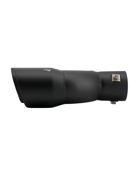 Terminale scarico universale inox nero doppio inclinato disassato 63mm TRX