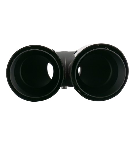 Terminale scarico universale carbonio e acciaio doppio disassato 66mm TRX 1