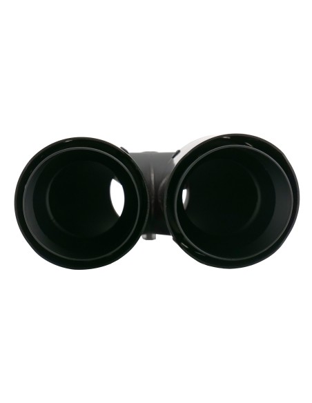 Terminale scarico universale carbonio e acciaio doppio disassato 66mm TRX 1