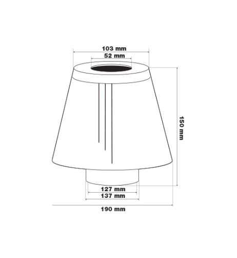Filtro Aria auto Universale biconico ingresso 125mm 150x190mm